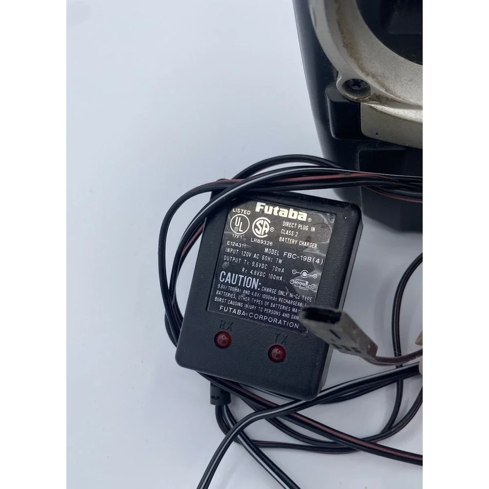 Futaba T6EXA 6-Channel 35MHz RC Transmitter- AC Adapter -Powers On -Missing Back
